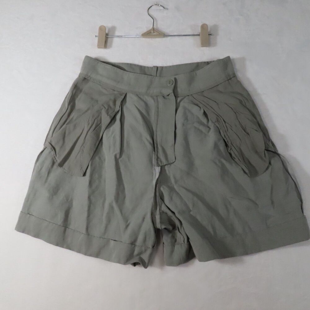 Los Angeles Atelier & Other Stories Sage Linen-blend High Waist Pleated Shorts 6